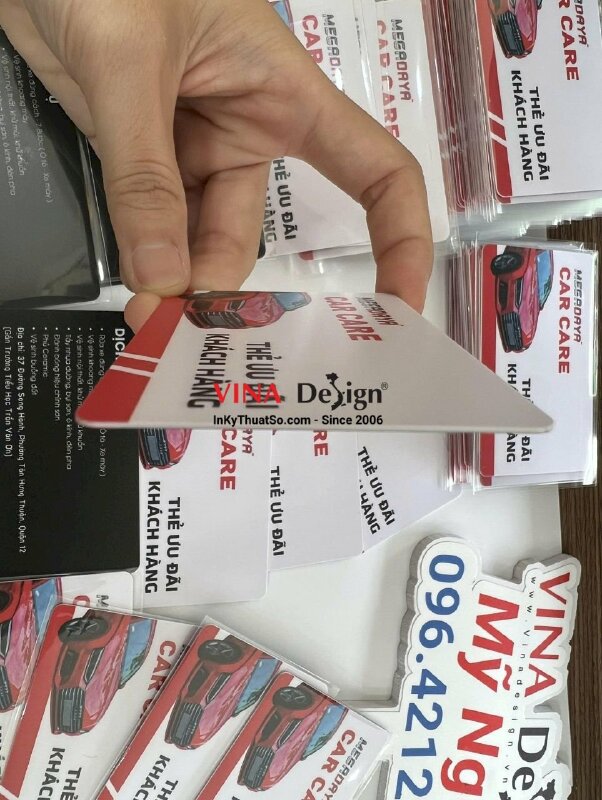 In thẻ ưu đãi khách hàng cho Salon ô tô vệ sinh bảo dưỡng xe hơi - VND335