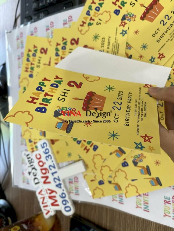 In thiệp mời sinh nhật 2 tuổi (tiếng Anh) - VND324