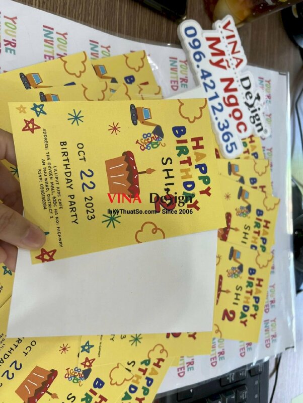 In thiệp mời sinh nhật 2 tuổi (tiếng Anh) - VND324