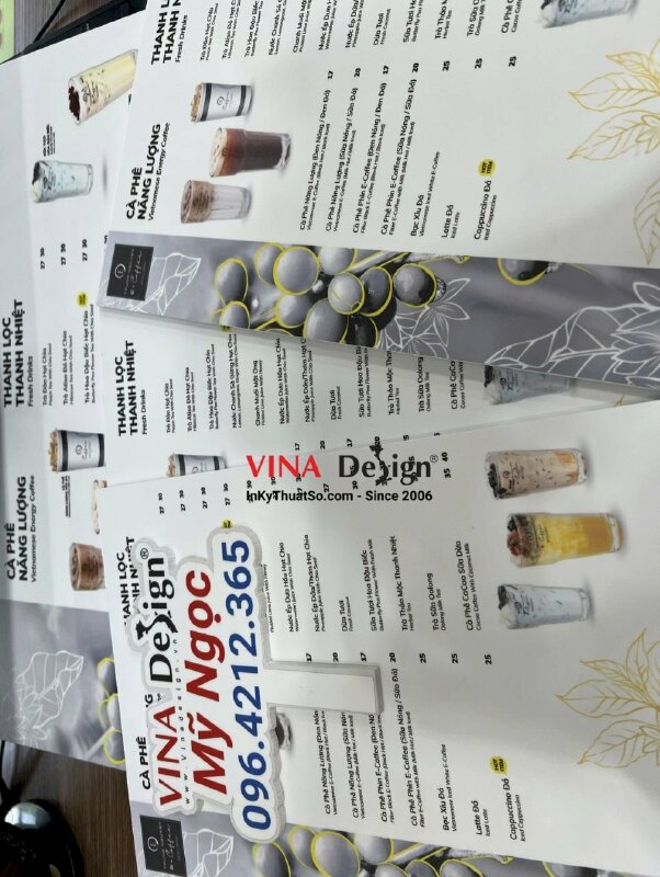 In menu cafe Trung Nguyên E-Coffee - VND313