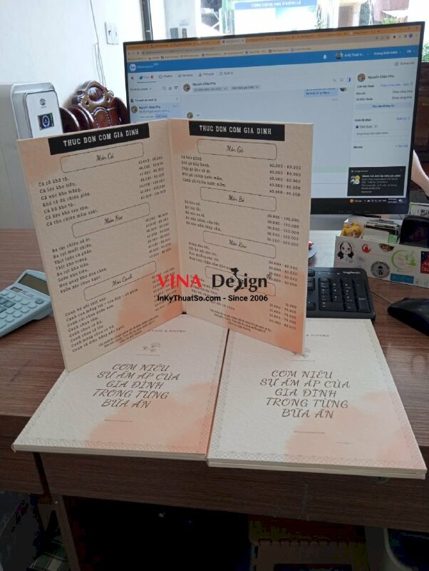 In menu dán gói quán cafe & bistro - VND365