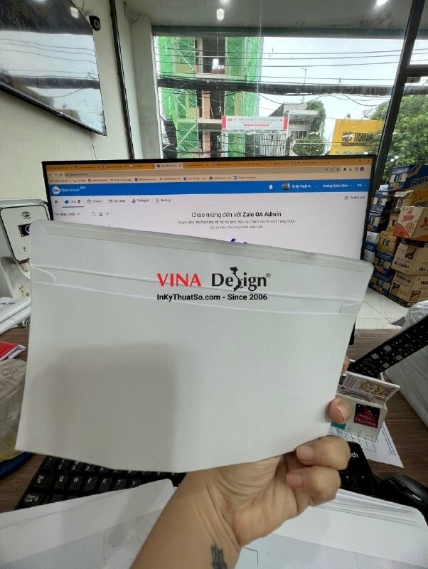 In phong bì 12x22, in phong bì tiếng Đan Mạch, hàng gửi đi nước ngoài từ TPHCM - VND368