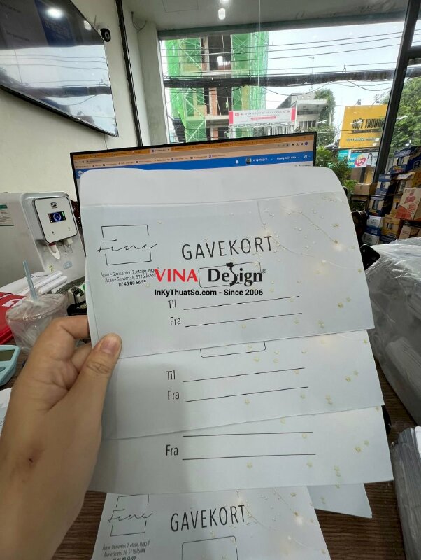 In phong bì 12x22, in phong bì tiếng Đan Mạch, hàng gửi đi nước ngoài từ TPHCM - VND368