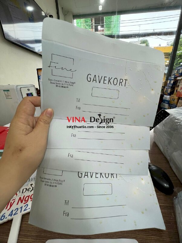 In phong bì 12x22, in phong bì tiếng Đan Mạch, hàng gửi đi nước ngoài từ TPHCM - VND368