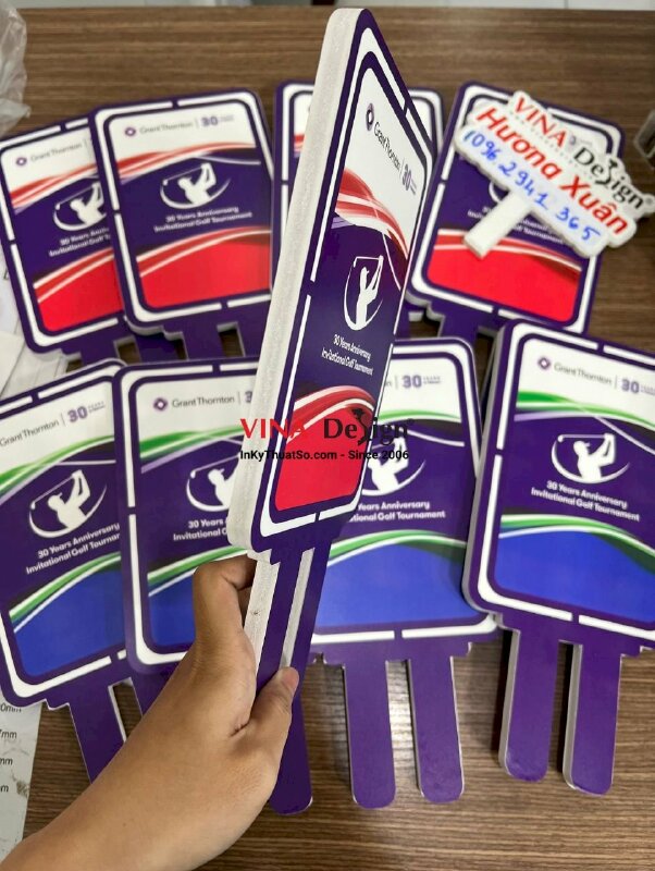 In tag cắm, bảng cắm formex 2 mặt, in bồi formex bảng thông tin sự kiện golf - VND377