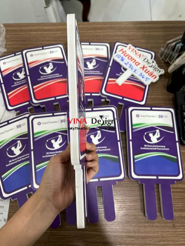 In tag cắm, bảng cắm formex 2 mặt, in bồi formex bảng thông tin sự kiện golf - VND377