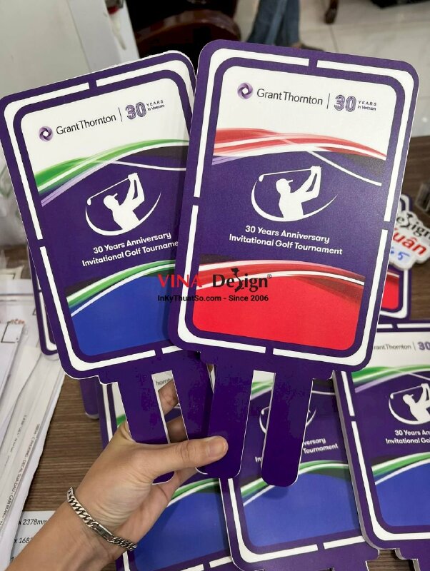 In tag cắm, bảng cắm formex 2 mặt, in bồi formex bảng thông tin sự kiện golf - VND377