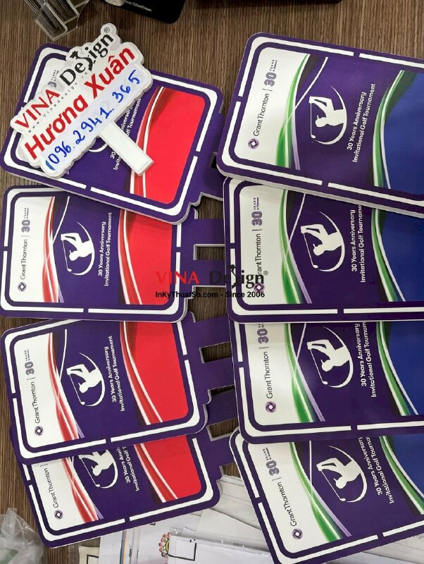 In tag cắm, bảng cắm formex 2 mặt, in bồi formex bảng thông tin sự kiện golf - VND377