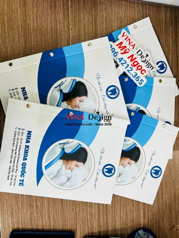 In menu nha khoa, in cuốn menu dịch vụ niềng răng - VND407