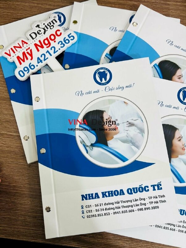 In menu nha khoa, in cuốn menu dịch vụ niềng răng - VND407