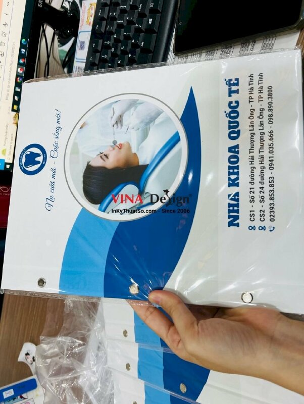 In menu nha khoa, in cuốn menu dịch vụ niềng răng - VND407