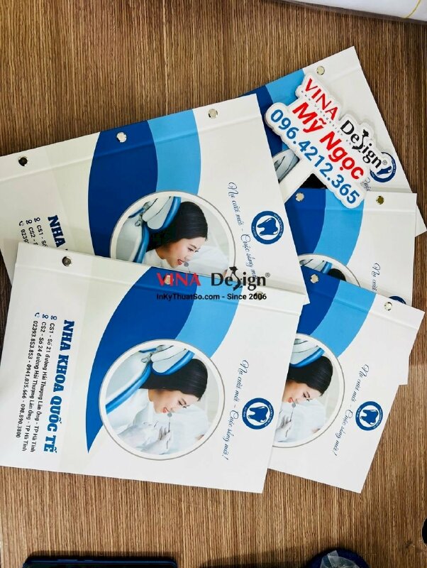 In menu nha khoa, in cuốn menu dịch vụ niềng răng - VND407