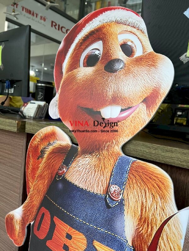In mô hình linh vật thương hiệu trang trí Giáng Sinh văn phòng tập đoàn nước ngoài - VND406