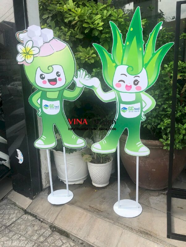 In standee Mascot mô hình linh vật công ty trưng bày gian hàng hội chợ triển lãm - VND395