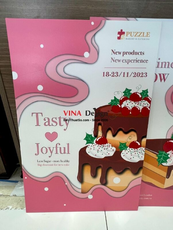 In tấm Format ra mắt sản phẩm mới, in Formex bảng quảng cáo khung thời gian ưu đãi cho cửa hàng bánh ngọt - VND426
