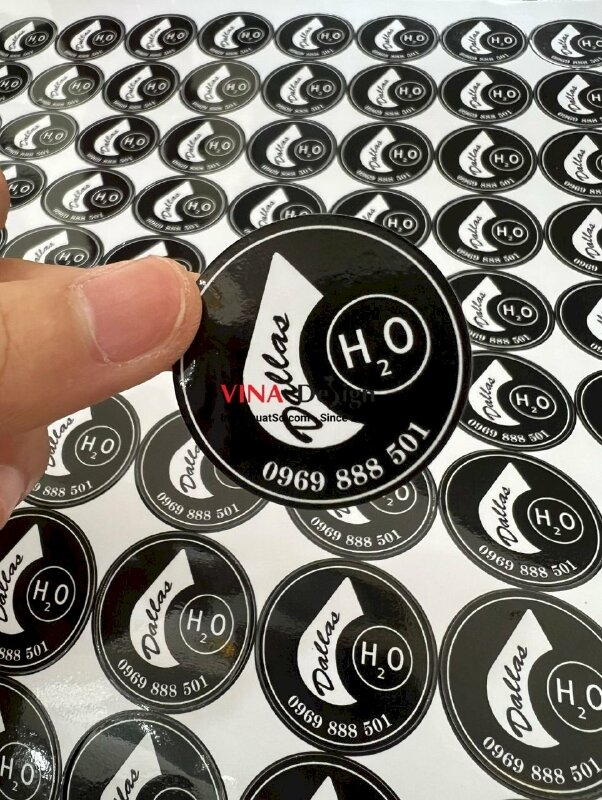 In tem dán hộp bánh, tem decal sữa tròn đường kính 3.5cm - VND469