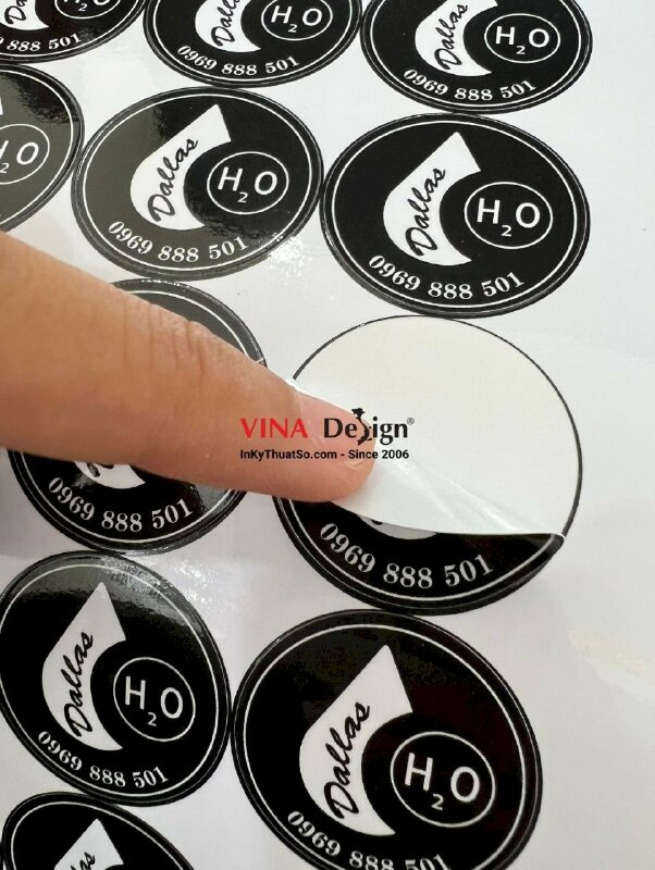 In tem dán hộp bánh, tem decal sữa tròn đường kính 3.5cm - VND469