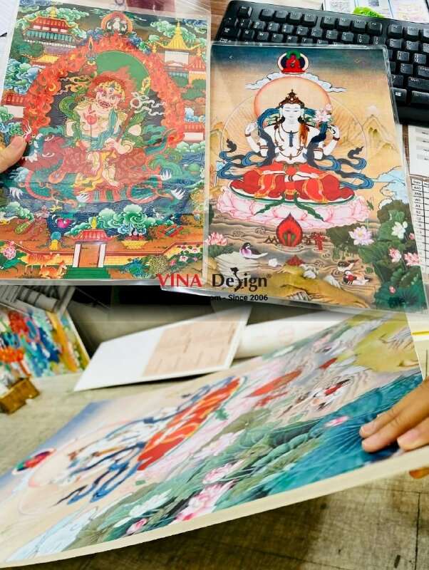 In tranh Phật Giáo, in formex tranh Vajrasattva Đức Kim Cương Tát Đỏa Dorje Sempa - VND409