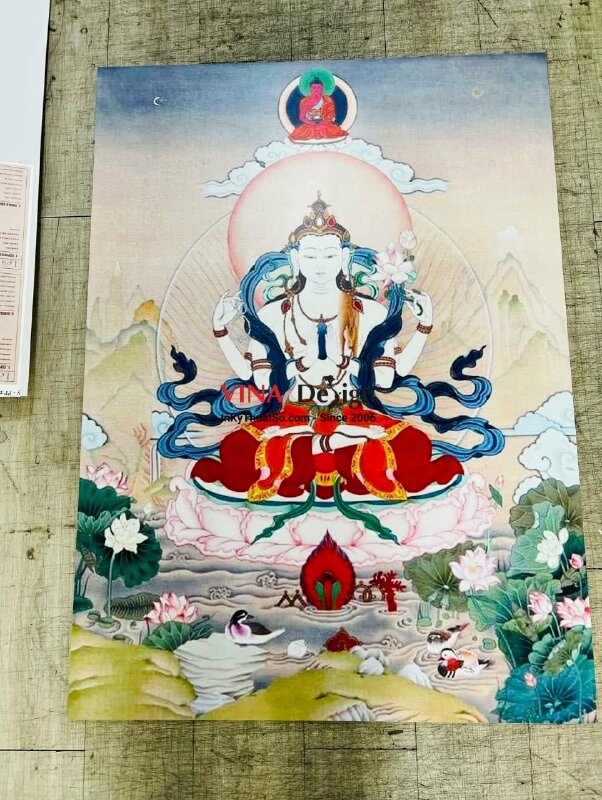 In tranh Phật Giáo, in formex tranh Vajrasattva Đức Kim Cương Tát Đỏa Dorje Sempa - VND409