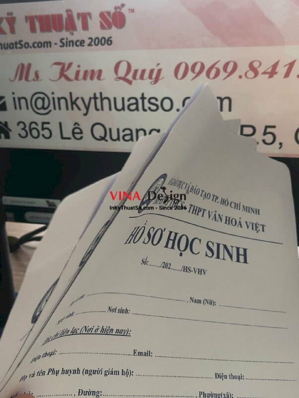In bìa hồ sơ học sinh - VND01