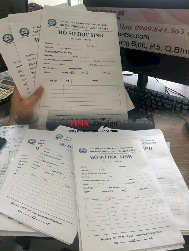In bìa hồ sơ học sinh - VND01