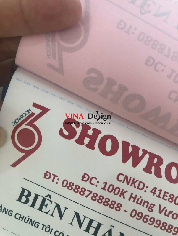 In biên nhận 2 liên cho showroom mua bán xe - VND28