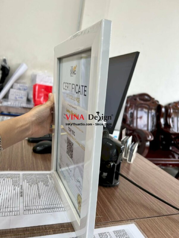 In giấy chứng nhận Certificate (tiếng Anh) - VND20