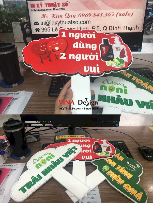 In hashtag cầm tay giới thiệu sản phẩm - VND19