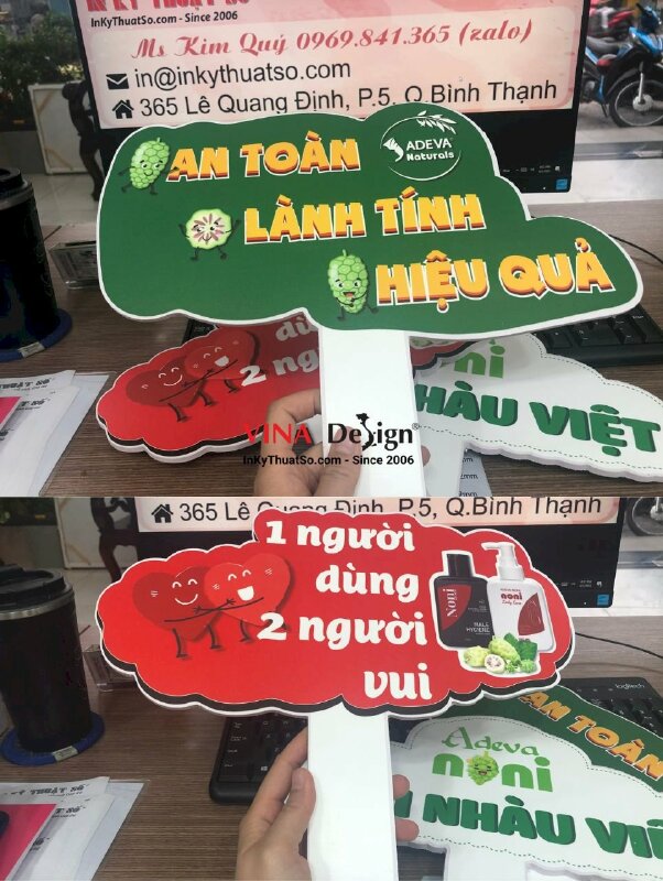 In hashtag cầm tay giới thiệu sản phẩm - VND19