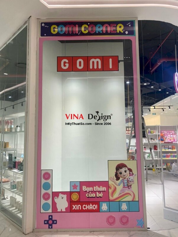 In khung hình trang trí cửa kính, tủ kính (có thi công) - VND17