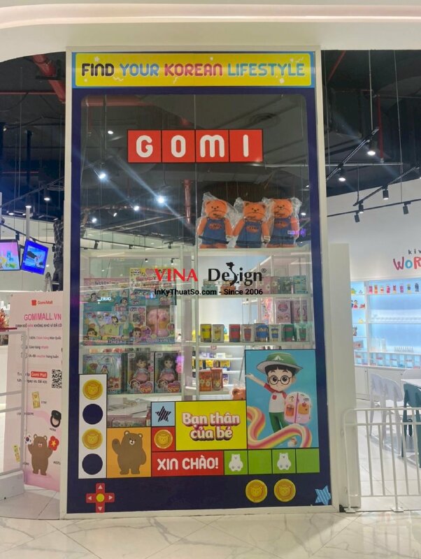 In khung hình trang trí cửa kính, tủ kính (có thi công) - VND17