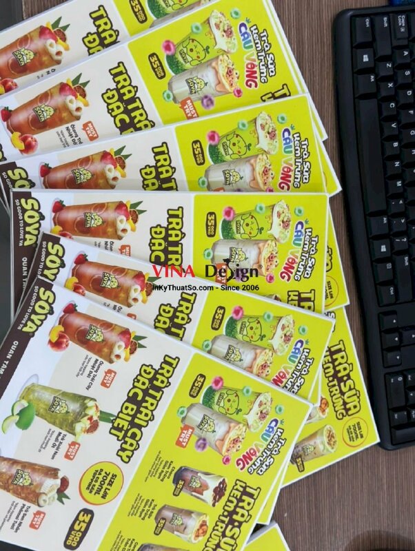 In menu dán gói quán trà sữa - VND59