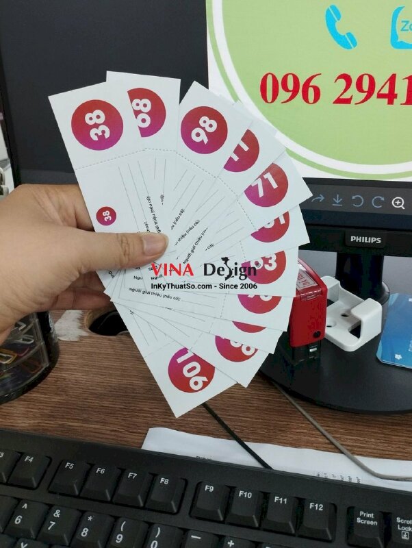 In phiếu bốc thăm - VND22