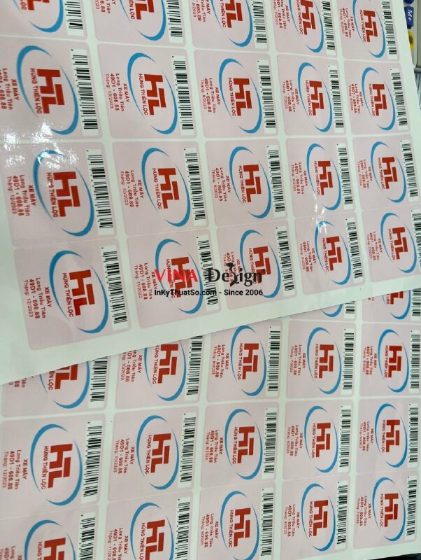 In tem decal sữa dán phụ tùng xe - VND30