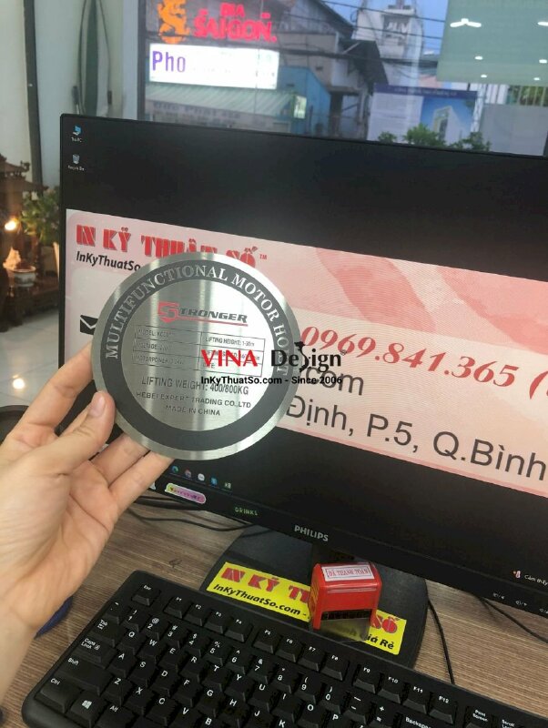 In tem inox in UV - VND14