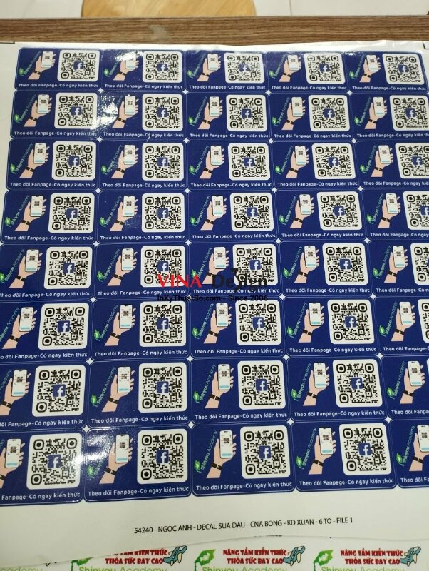 In tem nhãn decal cho trung tâm Nhật ngữ Du học XKLĐ - VND81