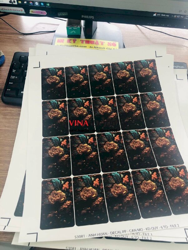 In tem nhãn Decal PP nhà hàng nhỏ quán cafe Bistro Cafe - VND64