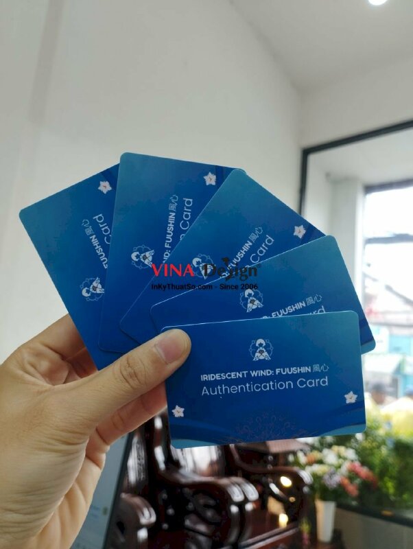 In thẻ nhựa xác thực Authentication Card - VND33