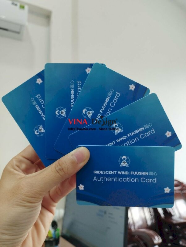 In thẻ nhựa xác thực Authentication Card - VND33