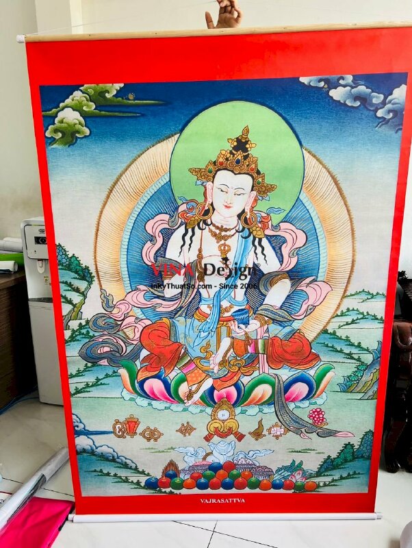 In tranh Phật Giáo Mật Tông Kim Cang Tát Đỏa Bồ Tát - Vajrasattva - VND71