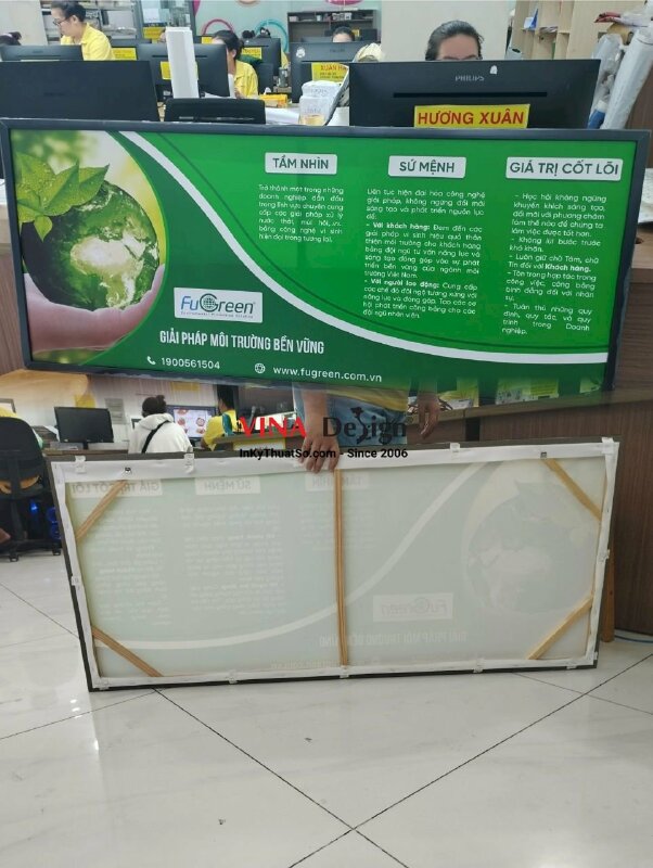 In tranh văn phòng Tầm nhìn - Sứ mệnh - Giá trị cốt lõi - VND29