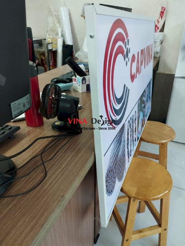 In bạt Hiflex khung sắt viền nhôm treo tường văn phòng công ty, xưởng nhà máy sản xuất - VND266