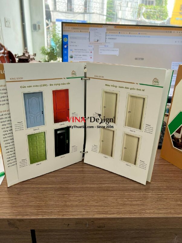 In Catalogue nội thất bìa cứng gáy còng, có thể thay tờ ruột giấy bên trong được - VND483