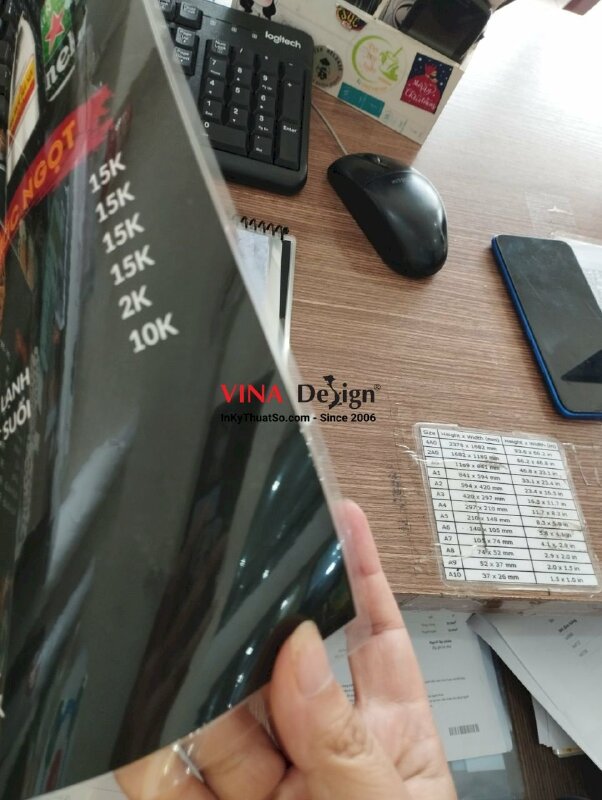 In menu quán nhậu quán bia, menu ép plastic đóng gáy lò xo - VND265