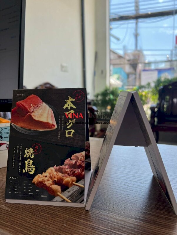 In standee mini để bàn giới thiệu món ăn Nhật Bản (tiếng Nhật) - VND139