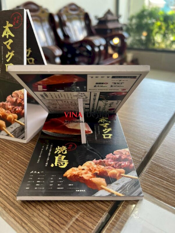 In standee mini để bàn giới thiệu món ăn Nhật Bản (tiếng Nhật) - VND139