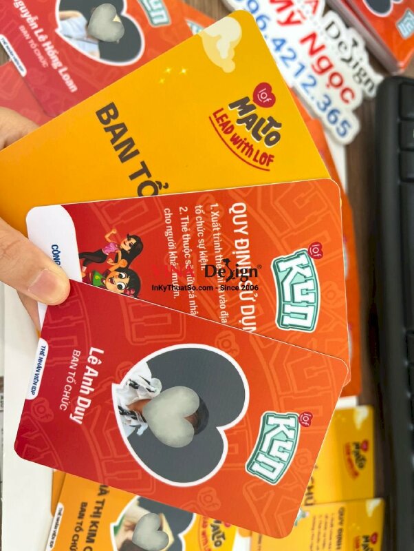 In thẻ nhựa ban tổ chức sự kiện công ty - VND342