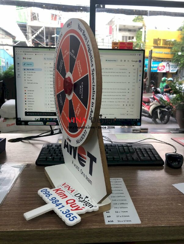 In vòng quay may mắn để bàn - VND222