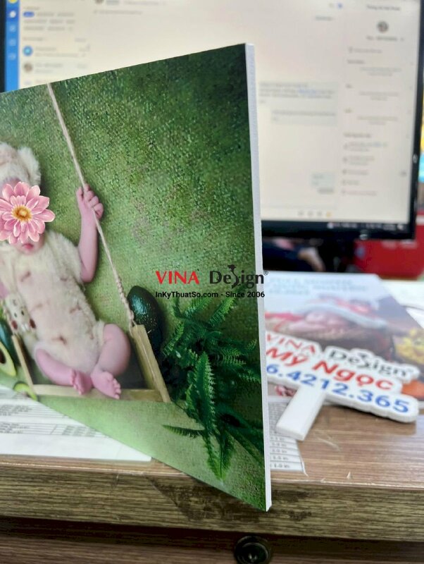 In ảnh đầy tháng cho bé, in trên chất liệu formex - VND312