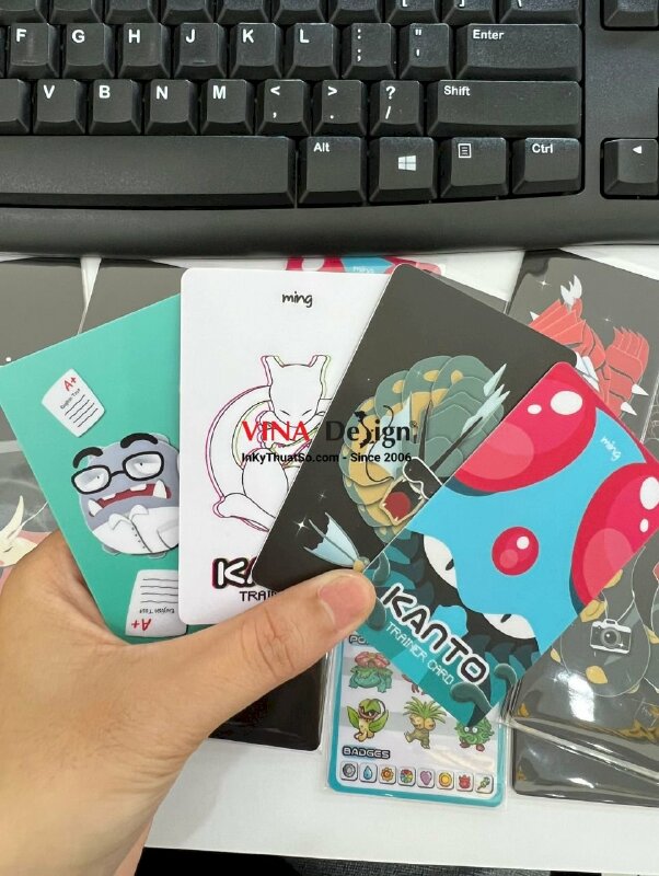 In card Pokemon trainer game PVC 2 mặt - VND196